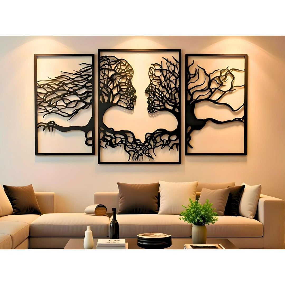 Accessori decorativi in MDF struttura in metallo nero