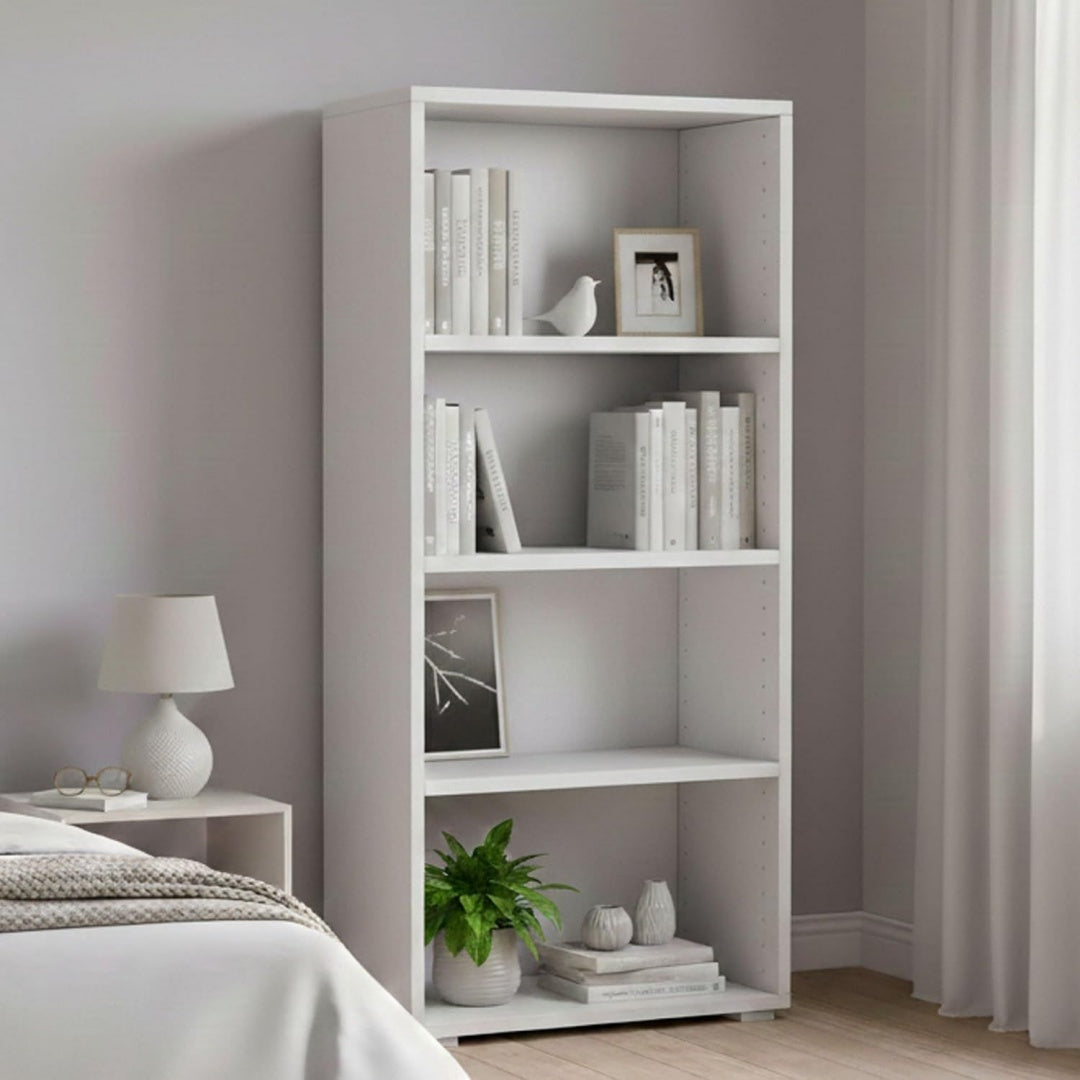 Libreria da soggiorno bianco regolabile