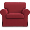 Poltrona da soggiorno rivestimento in tessuto rosso