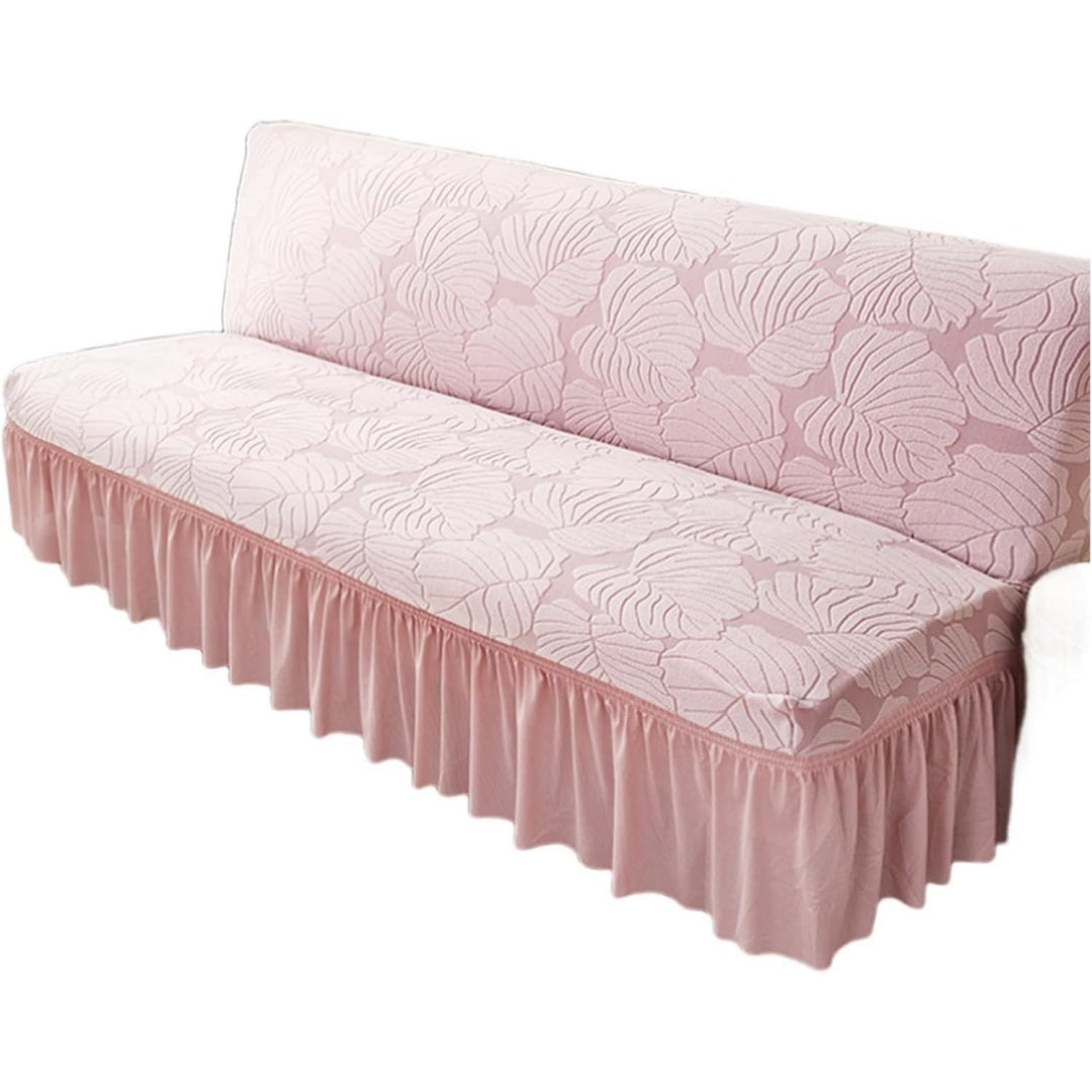 Divano da soggiorno Copri-futon morbido, senza braccioli, lavabile, nero