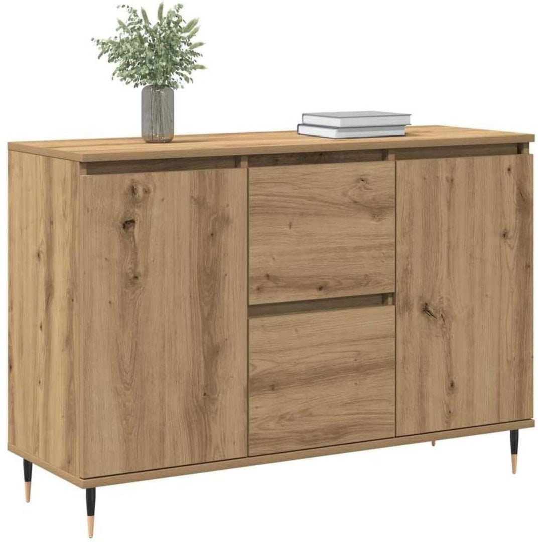 Credenza da soggiorno con cassetti regolabile rovere