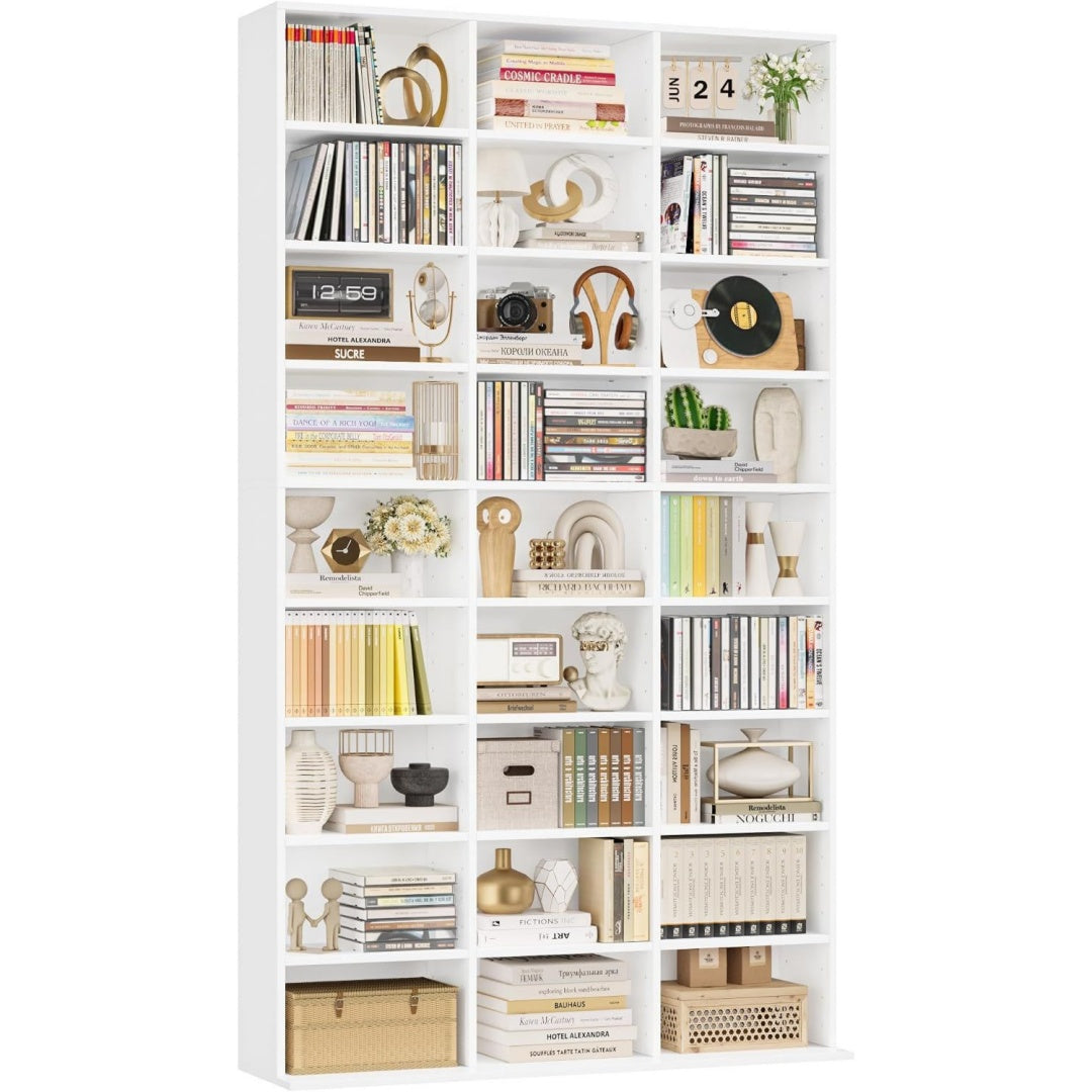Libreria da soggiorno regolabile modulare bianco