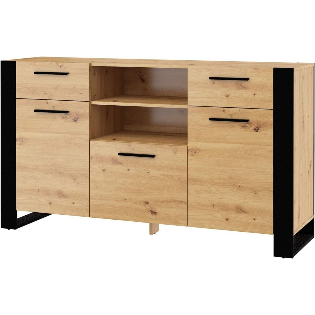 Madia contenitore struttura in metallo stile scandinavo nero
