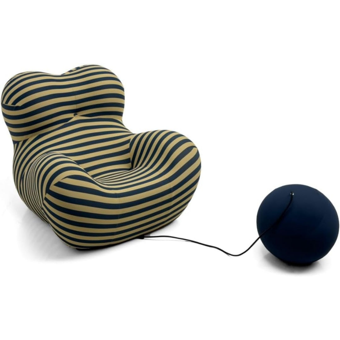 Seduta imbottita 118 x 102 x 93 cm nero
