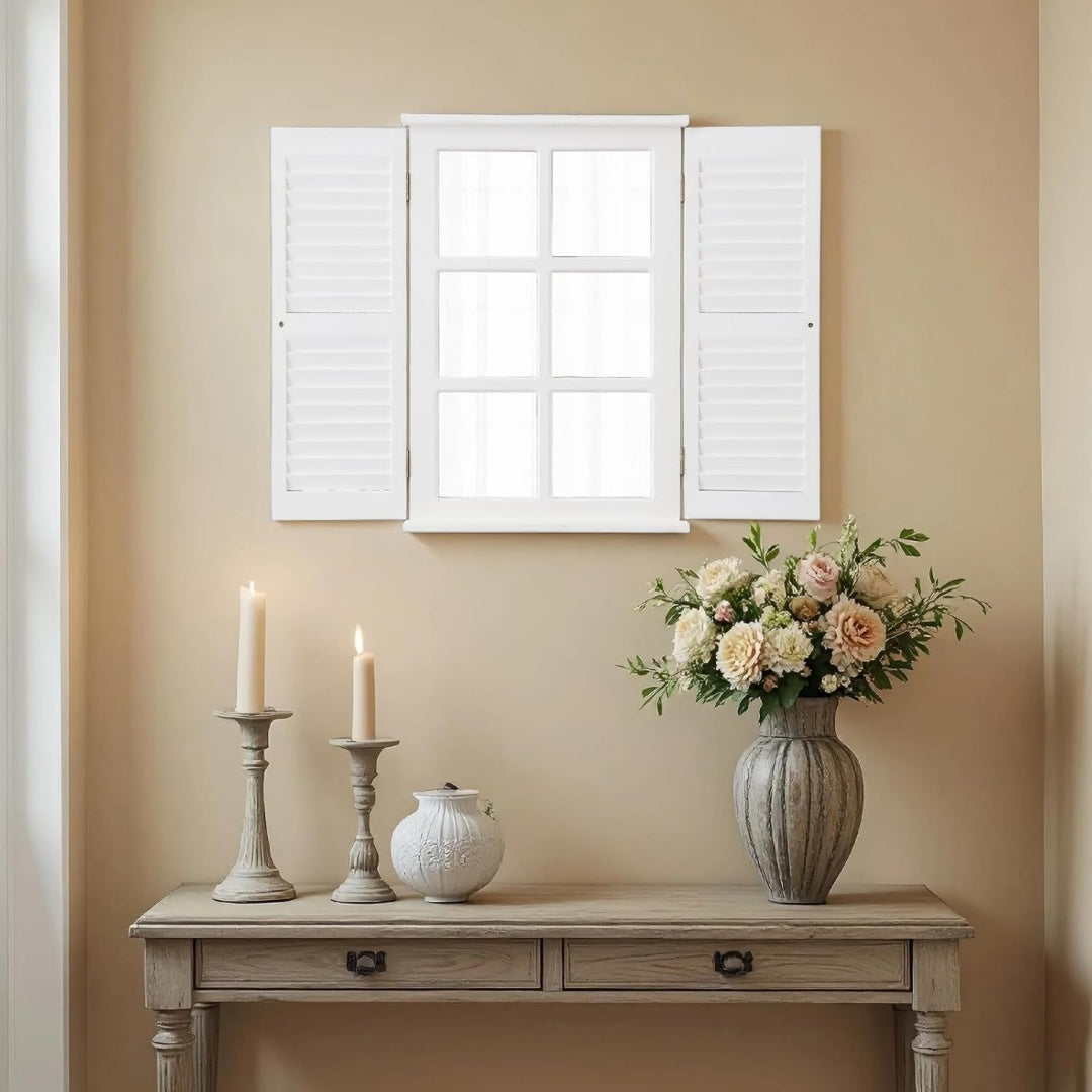 Arredo per soggiorno struttura in metallo stile vintage bianco
