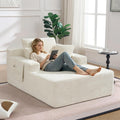 Divano confortevole con braccioli rivestimento in velluto beige