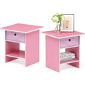 Piano d appoggio con cassetti con vano contenitore rosa